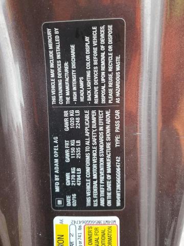 2016 BUICK CASCADA PR W04WT3N56GG064742