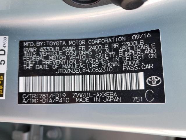 2017 TOYOTA PRIUS V - JTDZN3EUXHJ062310
