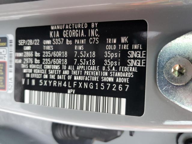 2022 KIA SORENTO EX - 5XYRH4LFXNG157267
