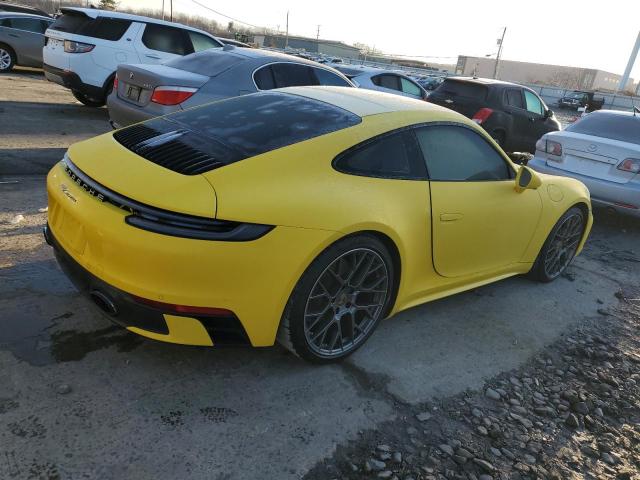 PORSCHE 911 CARRER 2021 yellow  gas WP0AA2A93MS205400 photo #4