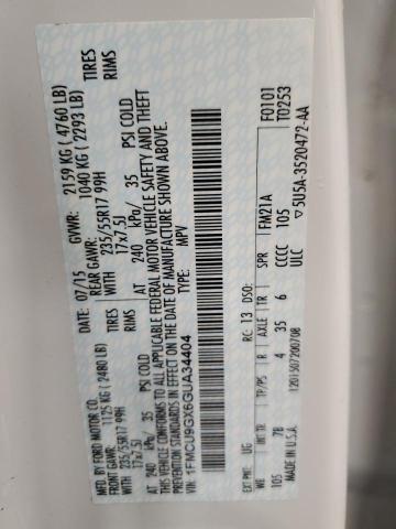 2016 FORD ESCAPE SE - 1FMCU9GX6GUA34404
