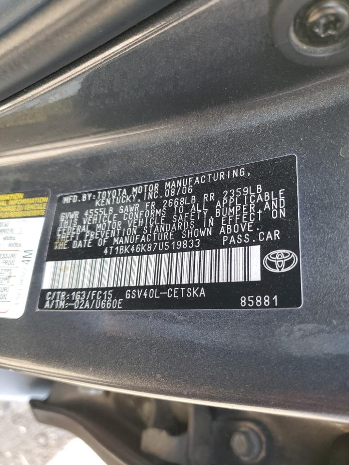 Lot #3030427512 2007 TOYOTA CAMRY LE