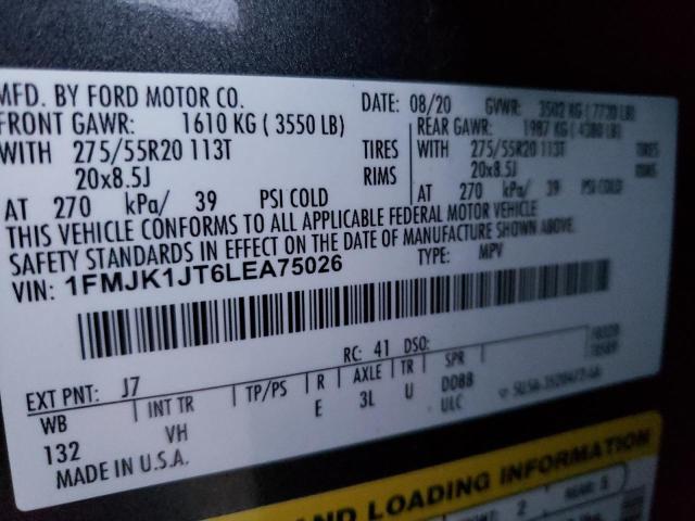 2020 FORD EXPEDITION - 1FMJK1JT6LEA75026