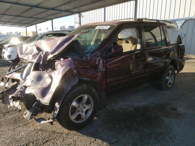 HONDA PILOT EX 2007 maroon  gas 2HKYF18467H516214 photo #1