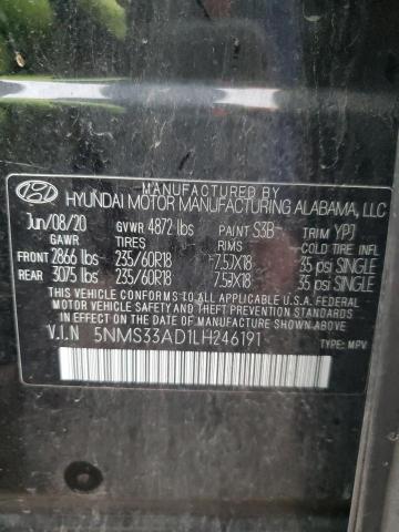 2020 HYUNDAI SANTA FE S - 5NMS33AD1LH246191
