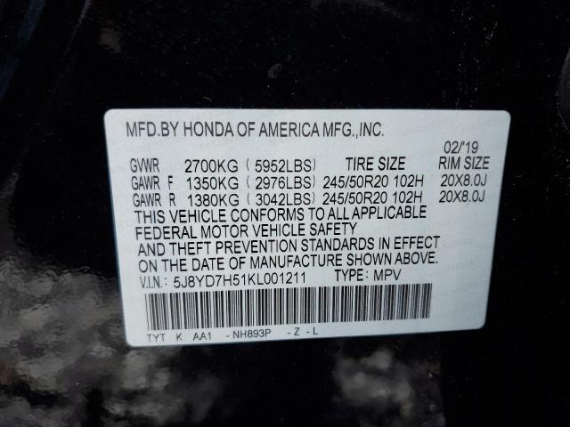 2019 ACURA MDX SPORT - 5J8YD7H51KL001211