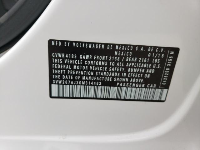 2016 VOLKSWAGEN JETTA S - 3VW267AJ3GM314463