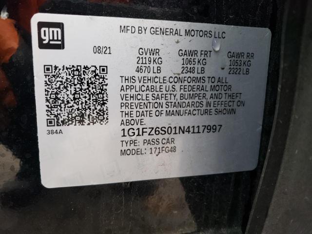 2022 CHEVROLET BOLT EUV P - 1G1FZ6S01N4117997