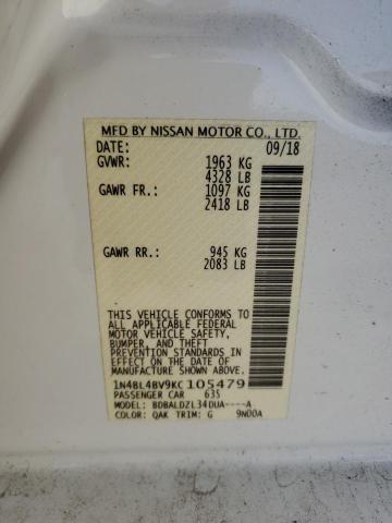 2019 NISSAN ALTIMA S - 1N4BL4BV9KC105479