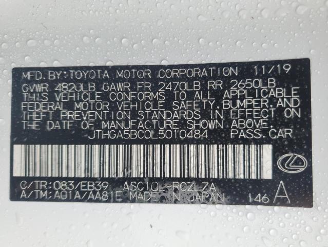 2020 LEXUS RC 300 F S JTHGA5BC0L5010484