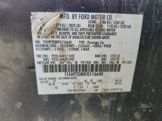 2015 FORD TAURUS SE - 1FAHP2D80FG116640