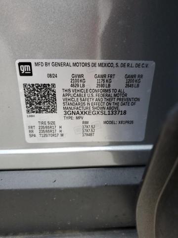 2025 CHEVROLET EQUINOX AC 3GNAXKEGXSL133718