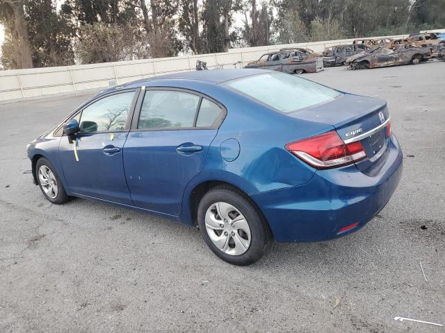 HONDA CIVIC LX 2014 blue  gas 19XFB2F5XEE015414 photo #3