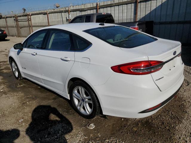 FORD FUSION S H 2018 white  hybrid engine 3FA6P0UU3JR225541 photo #3