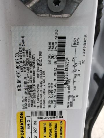 2020 LINCOLN MKZ RESERV - 3LN6L5FC6LR602904