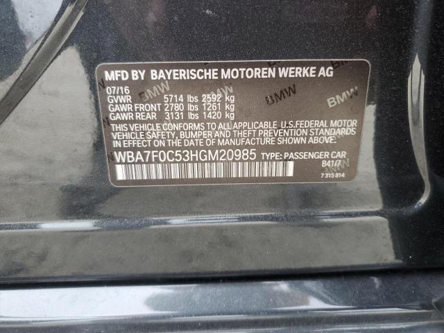 VIN WBA7F0C53HGM20985 2017 BMW 7 SERIES no.13