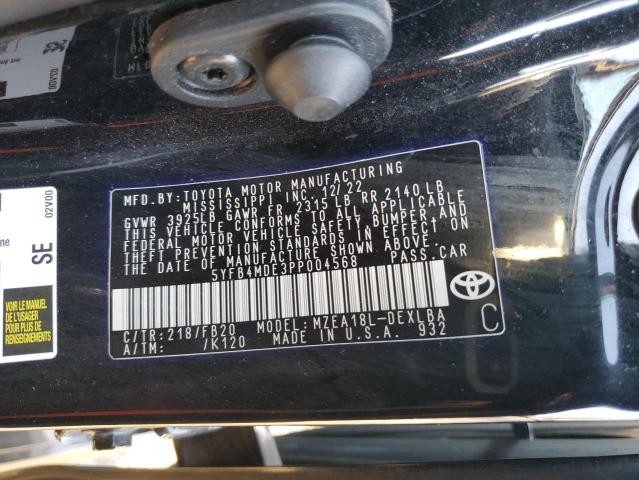 VIN 5YFB4MDE3PP004568 2023 TOYOTA COROLLA no.12