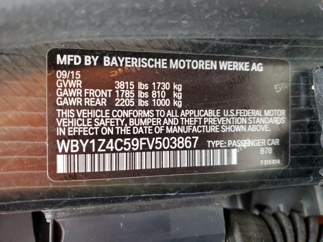 VIN WBY1Z4C59FV503867 2015 BMW I SERIES no.12