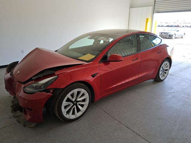 TESLA MODEL 3 2022 red  electric 5YJ3E1EA3NF304843 photo #1