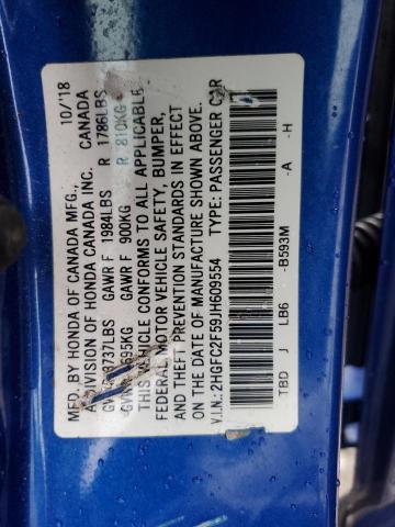 2018 HONDA CIVIC LX - 2HGFC2F59JH609554