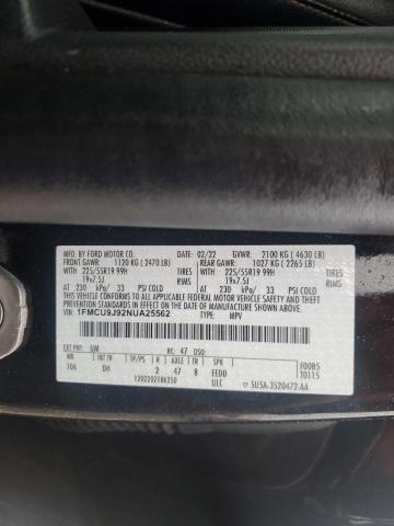 2022 FORD ESCAPE TIT 1FMCU9J92NUA25562
