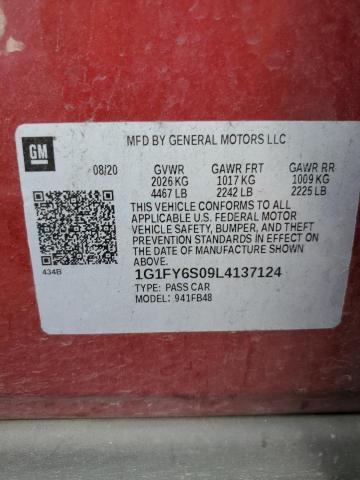 VIN 1G1FY6S09L4137124 2020 CHEVROLET BOLT no.14