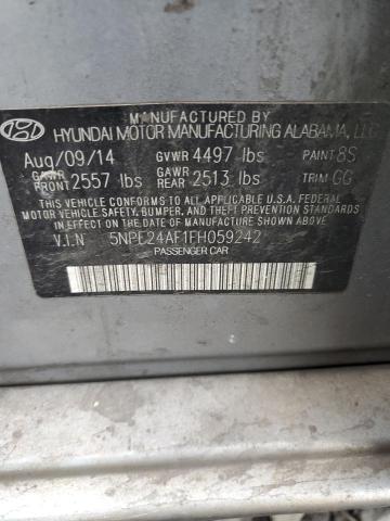 2015 HYUNDAI SONATA SE 5NPE24AF1FH059242