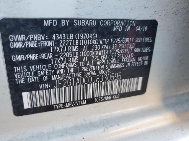 2018 SUBARU CROSSTREK - JF2GTADC0J8330595