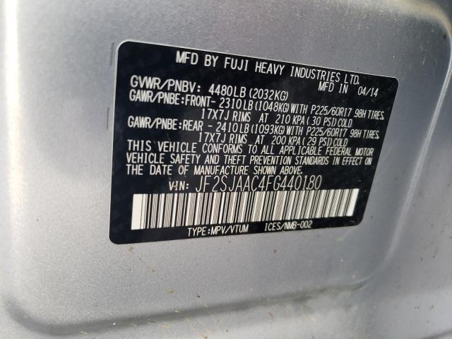 2015 SUBARU FORESTER 2 - JF2SJAAC4FG440180