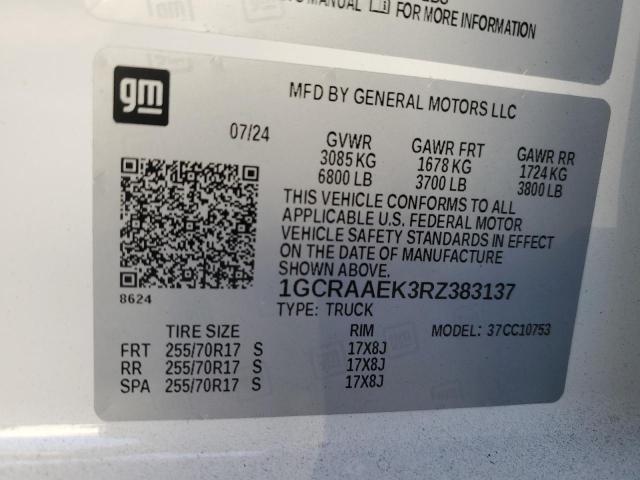 VIN 1GCRAAEK3RZ383137 2024 CHEVROLET ALL MODELS no.14