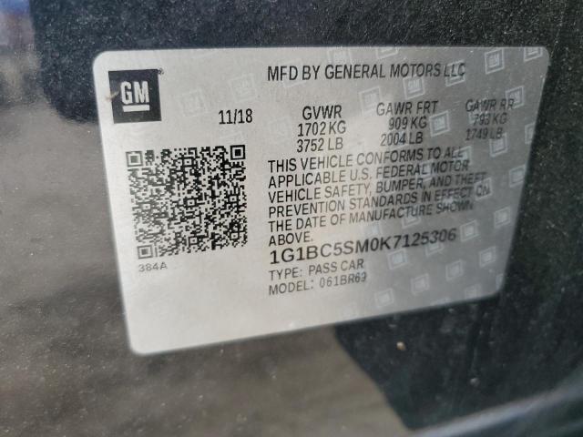 2019 CHEVROLET CRUZE LS - 1G1BC5SM0K7125306