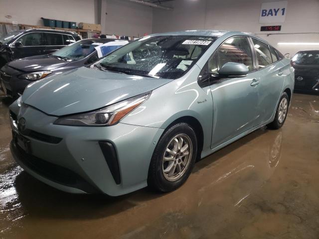 TOYOTA PRIUS L 2020 blue  hybrid engine JTDKARFU4L3113814 photo #1