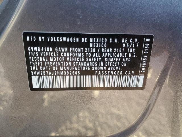 2017 VOLKSWAGEN JETTA S - 3VW2B7AJ2HM392665