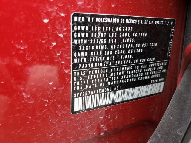 2019 VOLKSWAGEN TIGUAN SE - 3VV2B7AX1KM050155