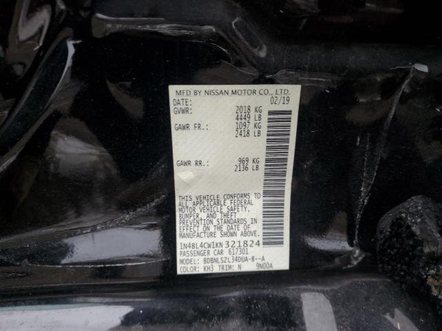 2019 NISSAN ALTIMA SR - 1N4BL4CW1KN321824