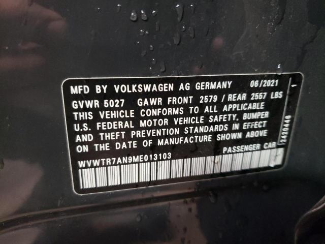 2021 VOLKSWAGEN ARTEON SEL WVWTR7AN9ME013103