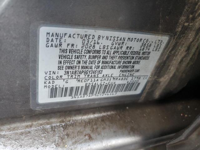 2016 NISSAN SENTRA S - 3N1AB7AP9GY246163