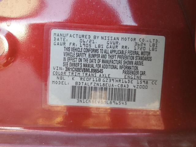 2021 NISSAN VERSA SV - 3N1CN8EV8ML896545