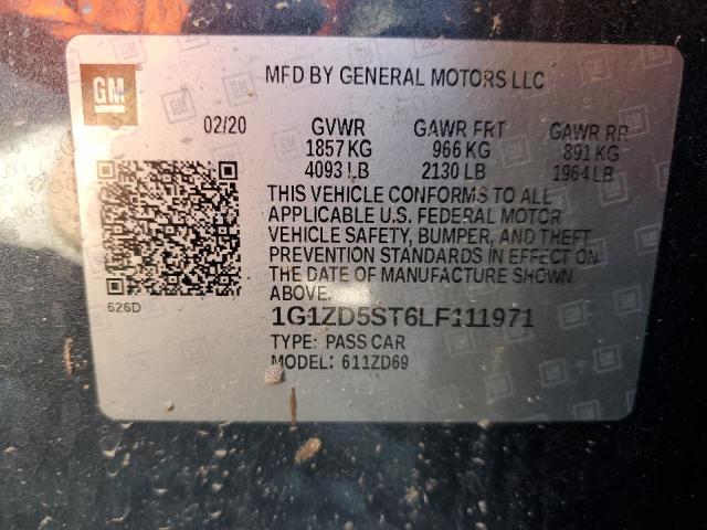2020 CHEVROLET MALIBU LT - 1G1ZD5ST6LF111971