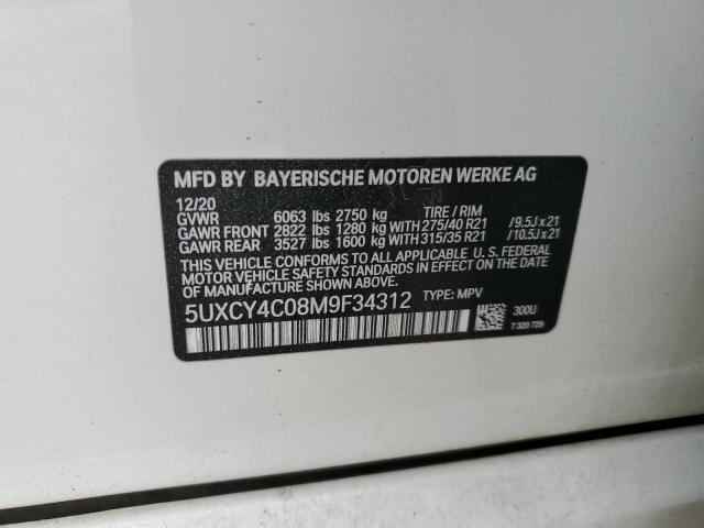 VIN 5UXCY4C08M9F34312 2021 BMW X6 no.13