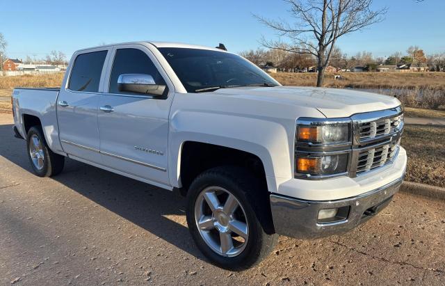 CHEVROLET SILVERADO 2015 white crew pic gas 3GCUKSEC0FG149328 photo #1