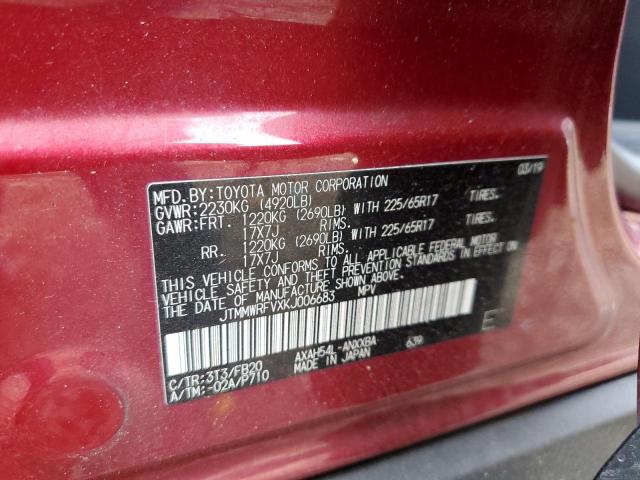 2019 TOYOTA RAV4 LE - JTMMWRFVXKJ006683