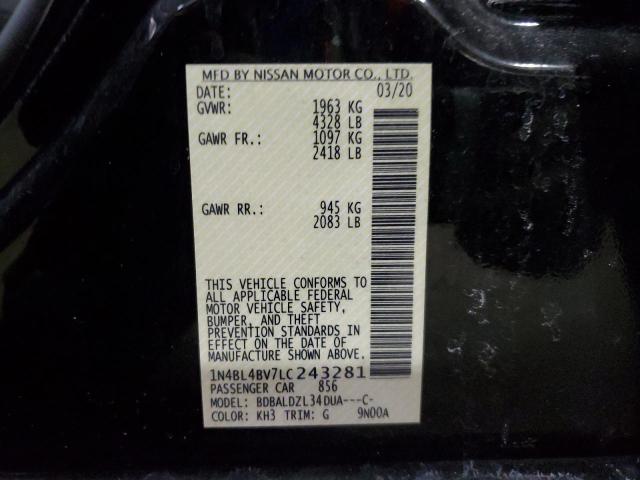 2020 NISSAN ALTIMA S - 1N4BL4BV7LC243281