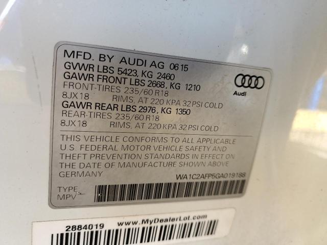 2016 AUDI Q5 PREMIUM - WA1C2AFP5GA019188