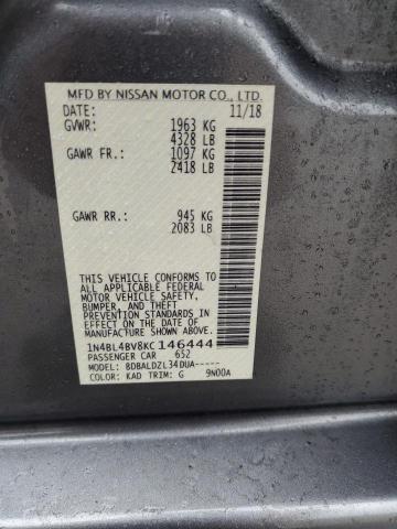2019 NISSAN ALTIMA S - 1N4BL4BV8KC146444