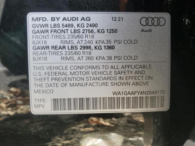 2022 AUDI Q5 PREMIUM - WA1GAAFY4N2049173
