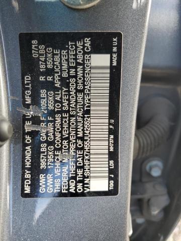 2018 HONDA CIVIC EX - SHHFK7H55JU425521
