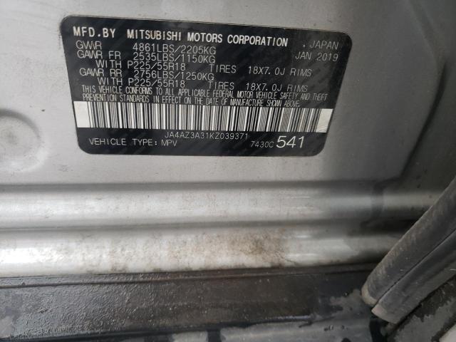 2019 MITSUBISHI OUTLANDER - JA4AZ3A31KZ039371