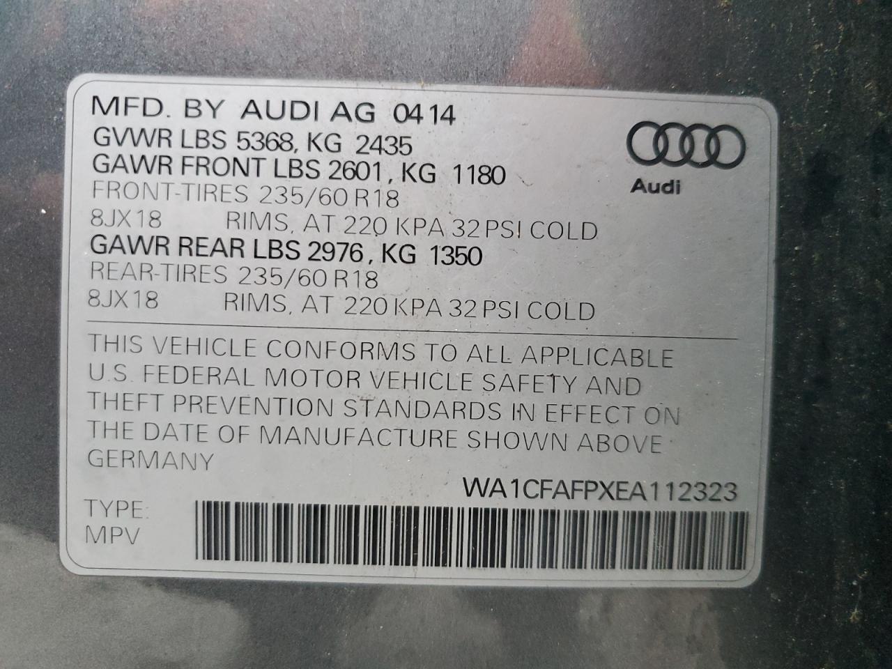 Lot #3033038986 2014 AUDI Q5 PREMIUM