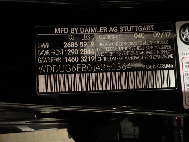 VIN WDDUG6EB0JA360364 2018 MERCEDES-BENZ S-CLASS no.10